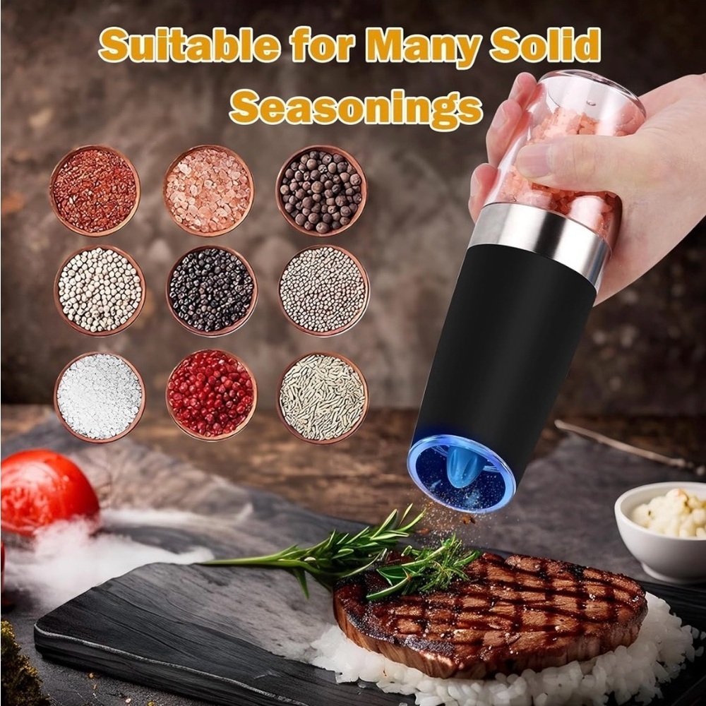 *NEW* Gravity Electric Salt and Pepper Mill Shaker Set - Picture 7 of 11